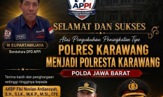 Resmi Naik Tipe Menjadi Polresta Karawang, DPD APPI Apresiasi Kepemimpinan Polri dan Tegaskan Komitmen Sinergi dengan Insan Pers Menulis